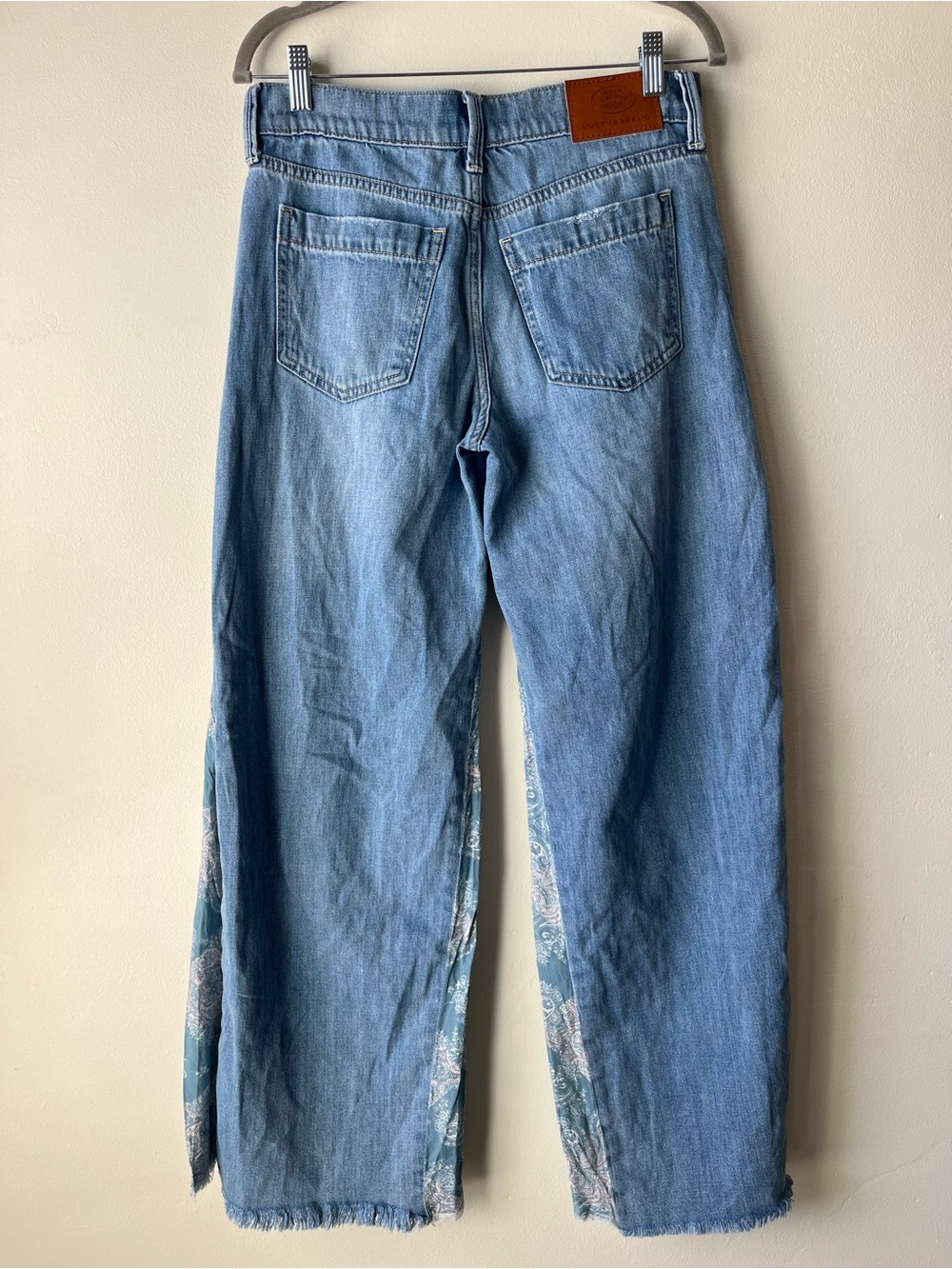 Lucky Brand Denim Laura Ashley Palazzo Wide Leg Jeans Candid Wash - Picture 4 of 13